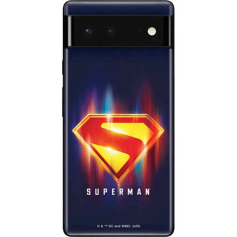 Superman 2025 Energy Shield Neon Emblem Google Pixel 6 Skin